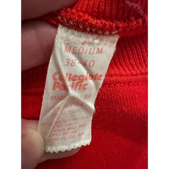 Vintage Collegiate Pacific 70s Stanford Crewneck Sweatshirt Measures Small - Picture 5 of 6